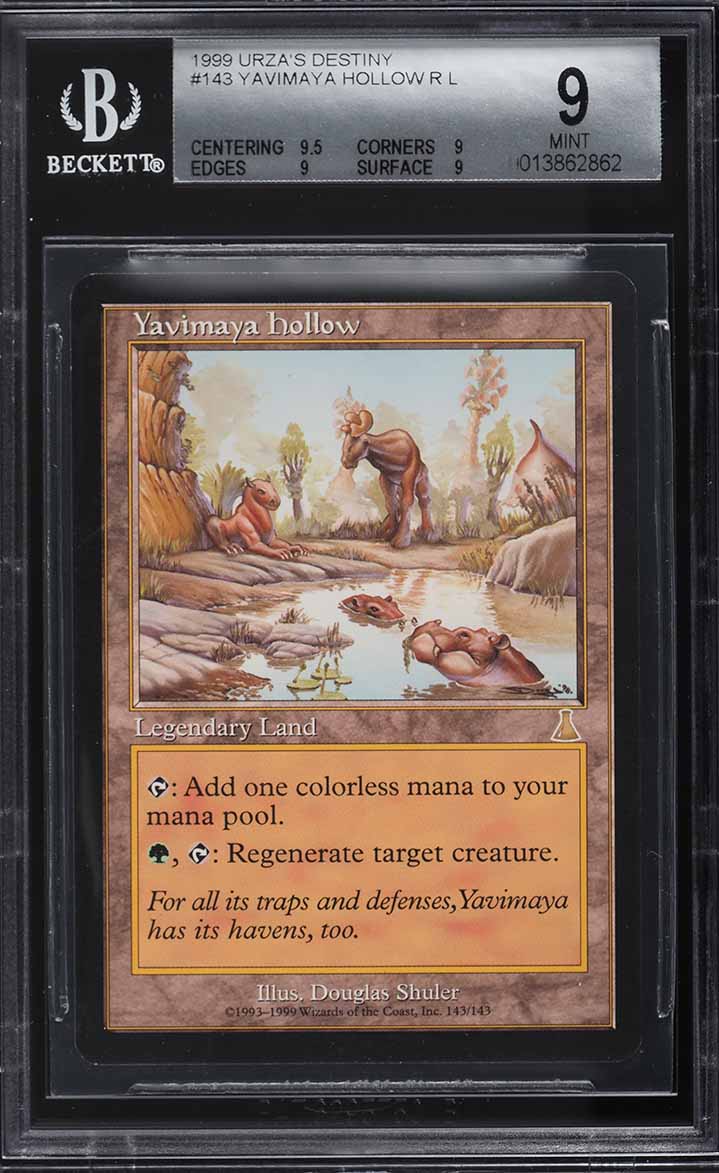 1999 Magic The Gathering MTG Urza's Destiny Yavimaya Hollow R L BGS 9 MINT