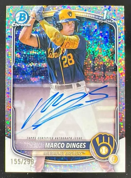 2025 Bowman Chrome Autograph Speckle Refractor #CPA-MD Marco Dinges RC Auto /299