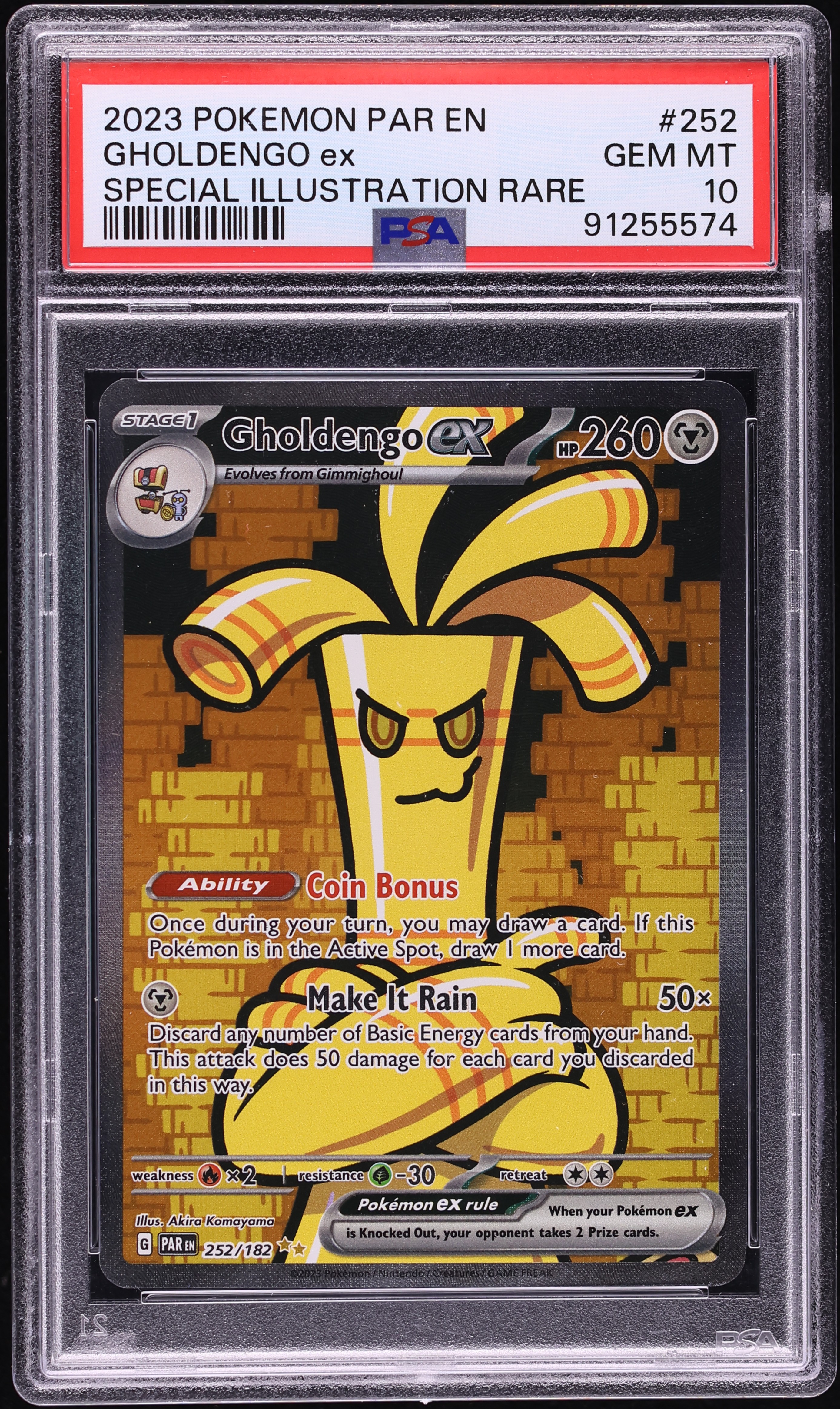 2023 Pokemon Scarlet & Violet Paradox Rift SIR Gholdengo Ex #252 PSA 10 GEM MINT