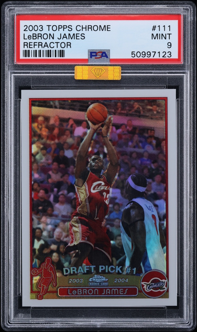 NBA カード Lebron James Topps Chrome PSA9 2003 Topps Chrome LeBron James Refractor #111 PSA 9 | Card Ladder
