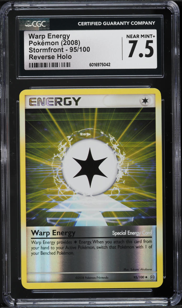 2008 Pokemon Diamond & Pearl Stormfront Reverse Holo Warp Energy #95 CGC 7.5