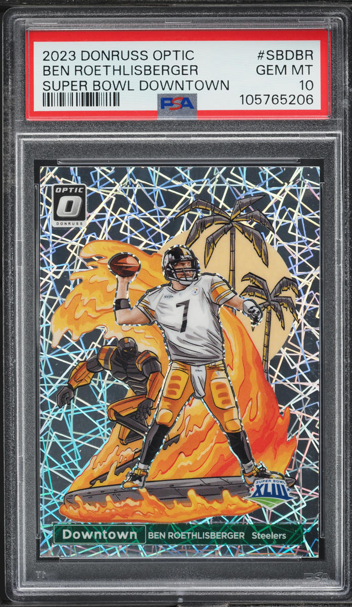2023 Donruss Optic Super Bowl Downtown Ben Roethlisberger PSA 10 GEM MINT