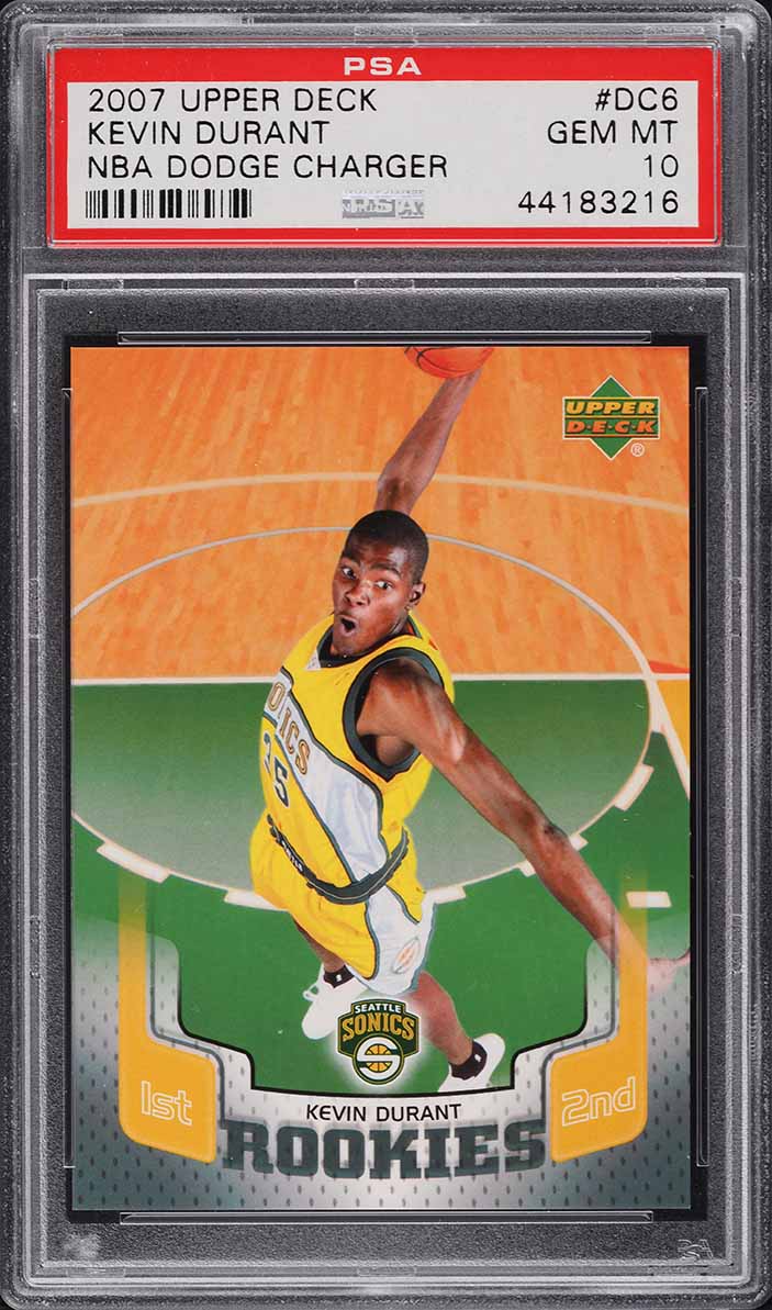 2007 Upper Deck NBA Dodge Charger Kevin Durant ROOKIE RC #DC6 PSA 10 GEM MINT