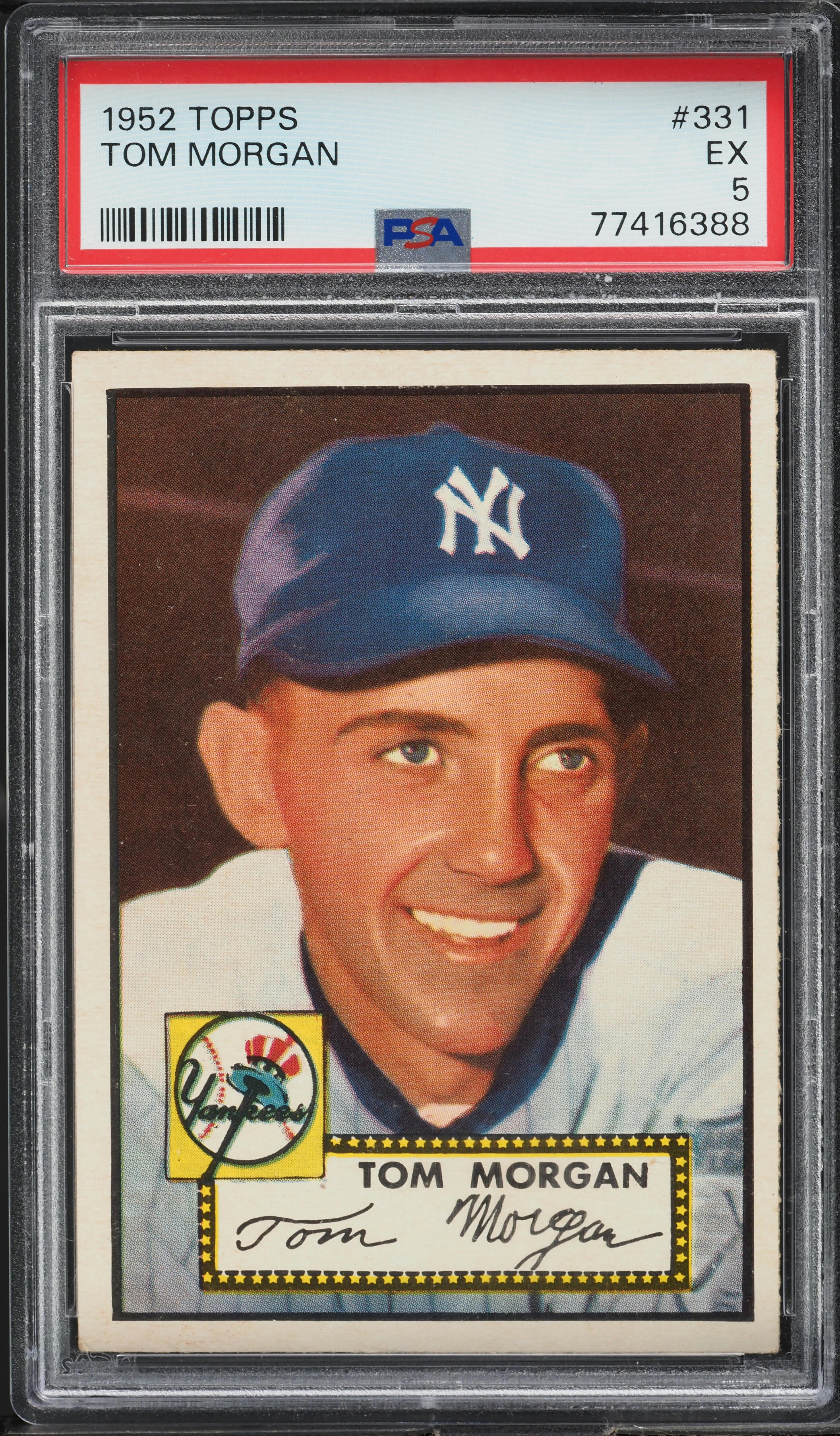 1952 Topps Tom Morgan #331 PSA 5 EX