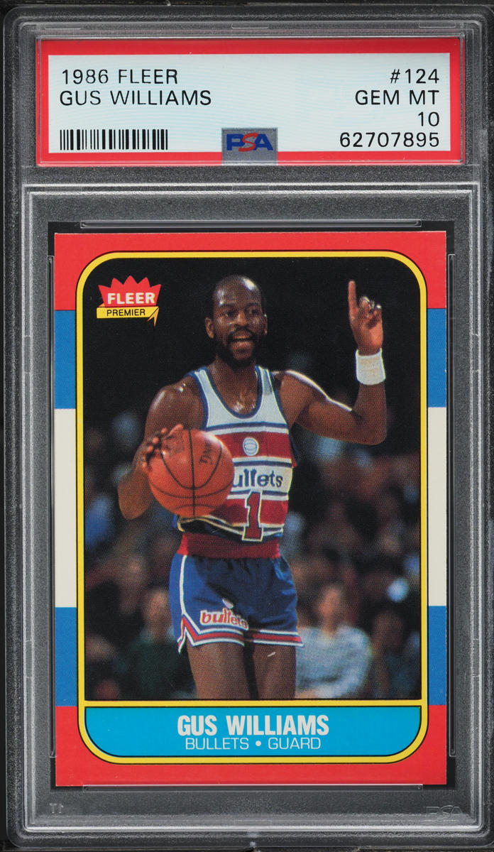 1986 Fleer Basketball Gus Williams #124 PSA 10 GEM MINT