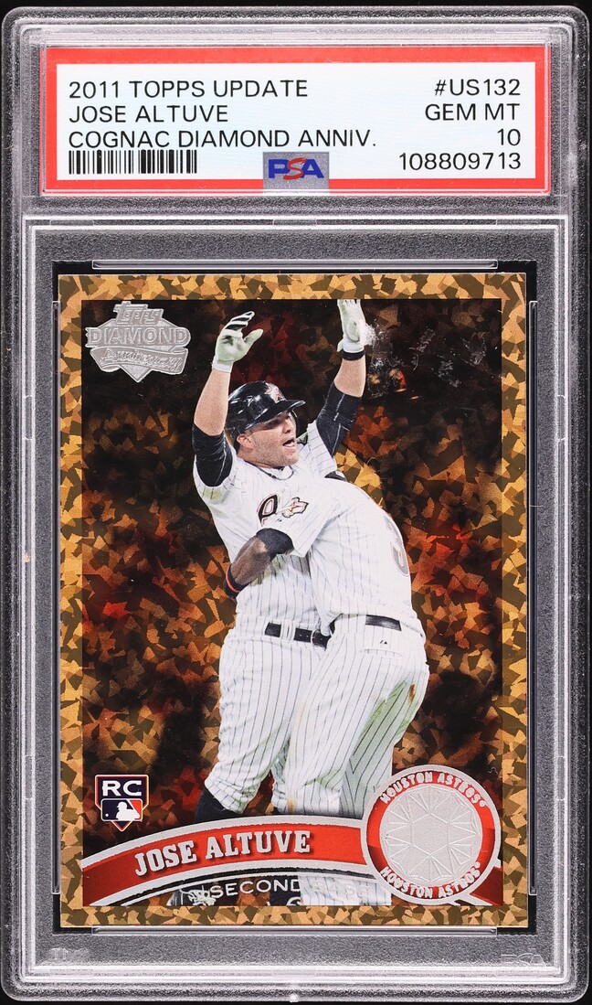 2011 Topps Update Cognac Diamond Anniversary Jose Altuve ROOKIE #US132 PSA 10