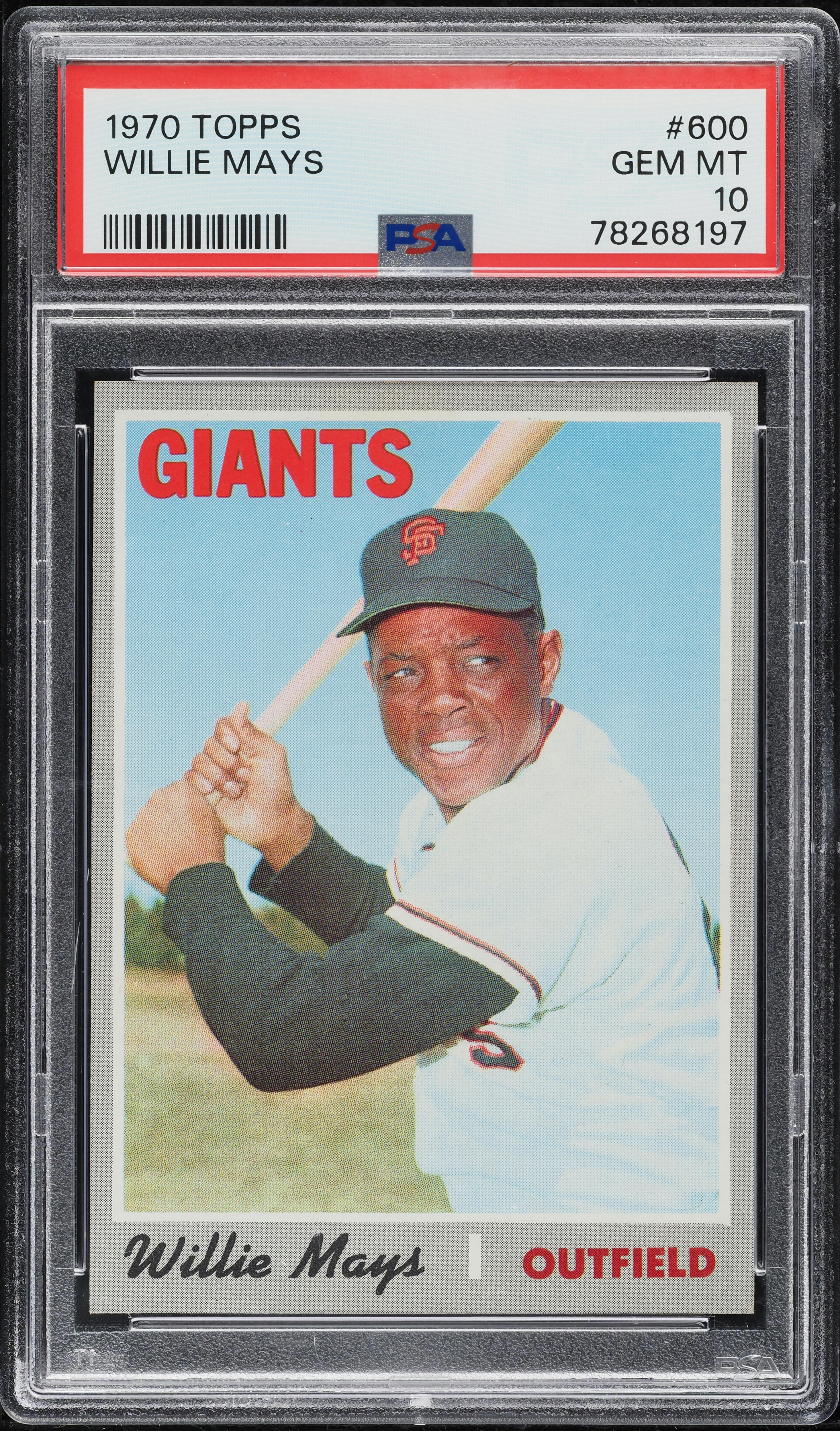 1970 Topps Willie Mays #600 PSA 10 GEM MINT