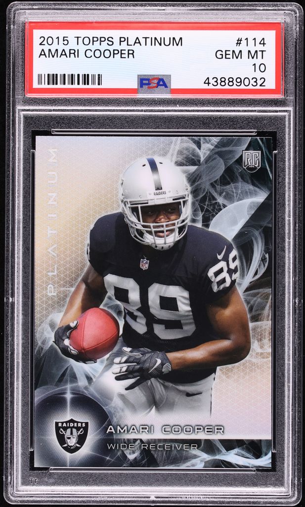 2015 Topps Platinum Amari Cooper ROOKIE #114 PSA 10 GEM MINT