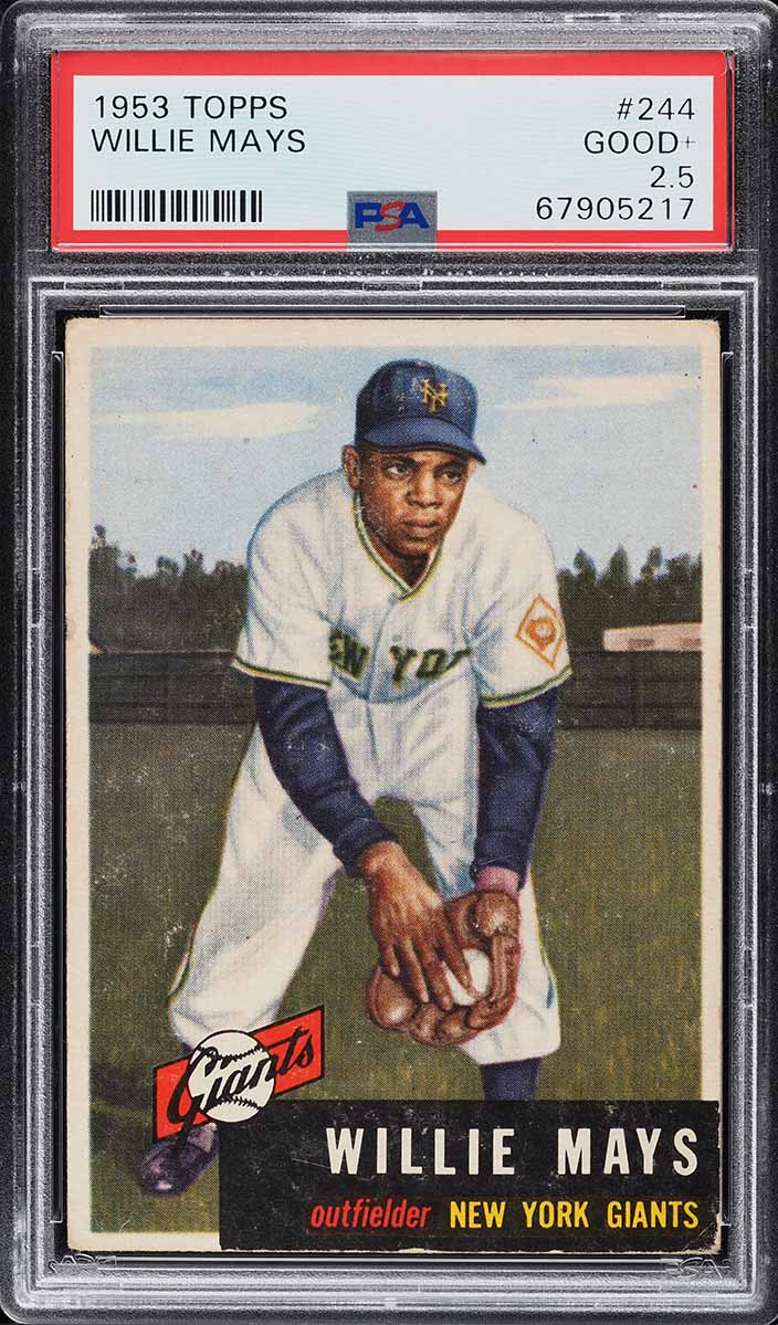 1953 Topps Willie Mays SHORT PRINT #244 PSA 2.5 GD+