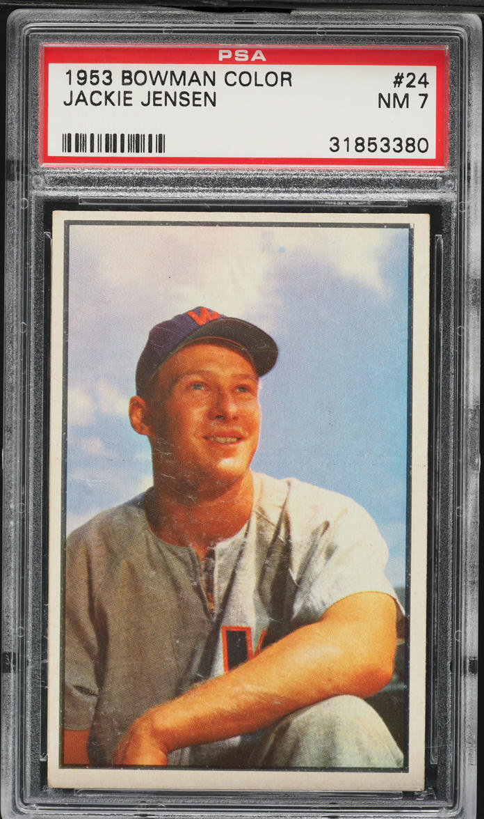 1953 Bowman Color Jackie Jensen #24 PSA 7 NRMT