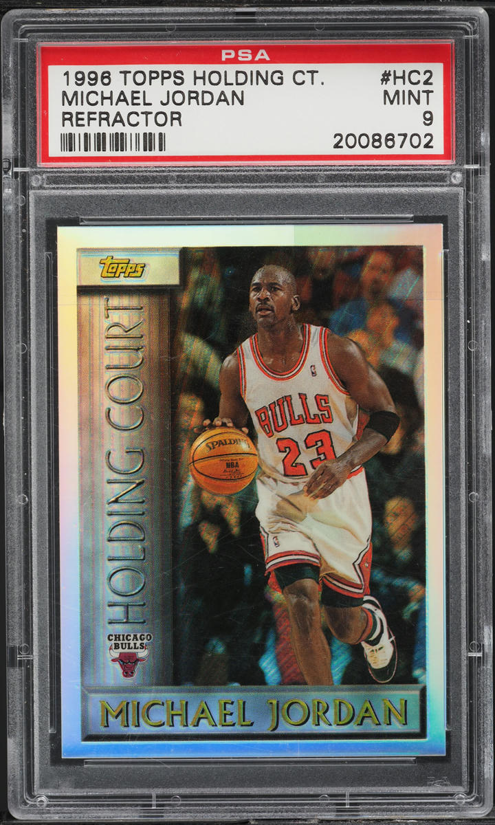 1996 Topps Holding Court Refractor Michael Jordan #HC2 PSA 9 MINT