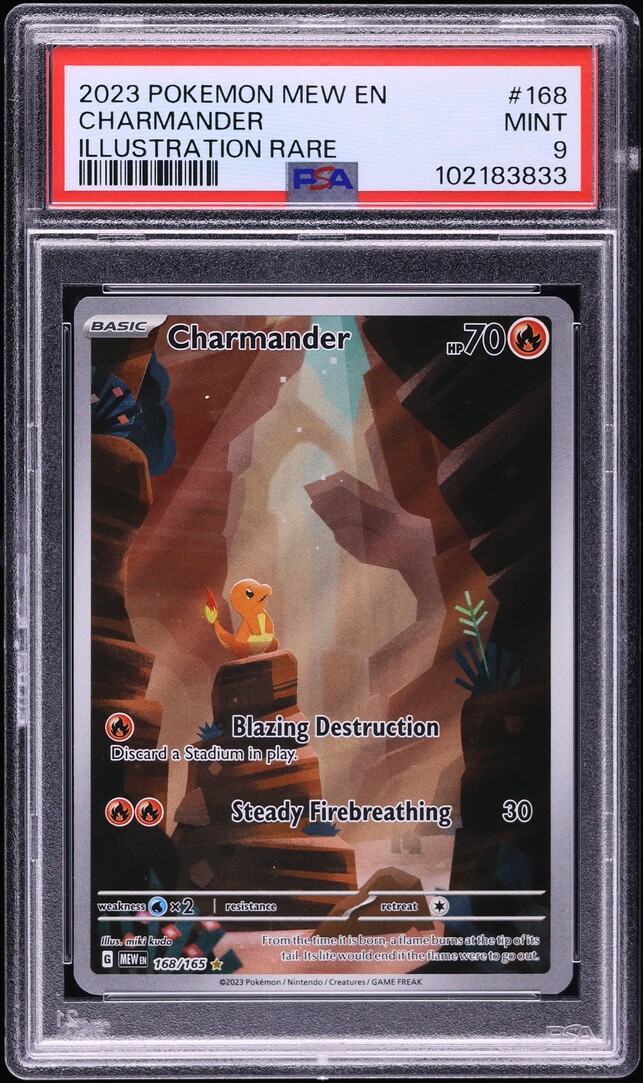 2023 Pokemon Scarlet & Violet 151 IR Charmander #168 PSA 9 MINT