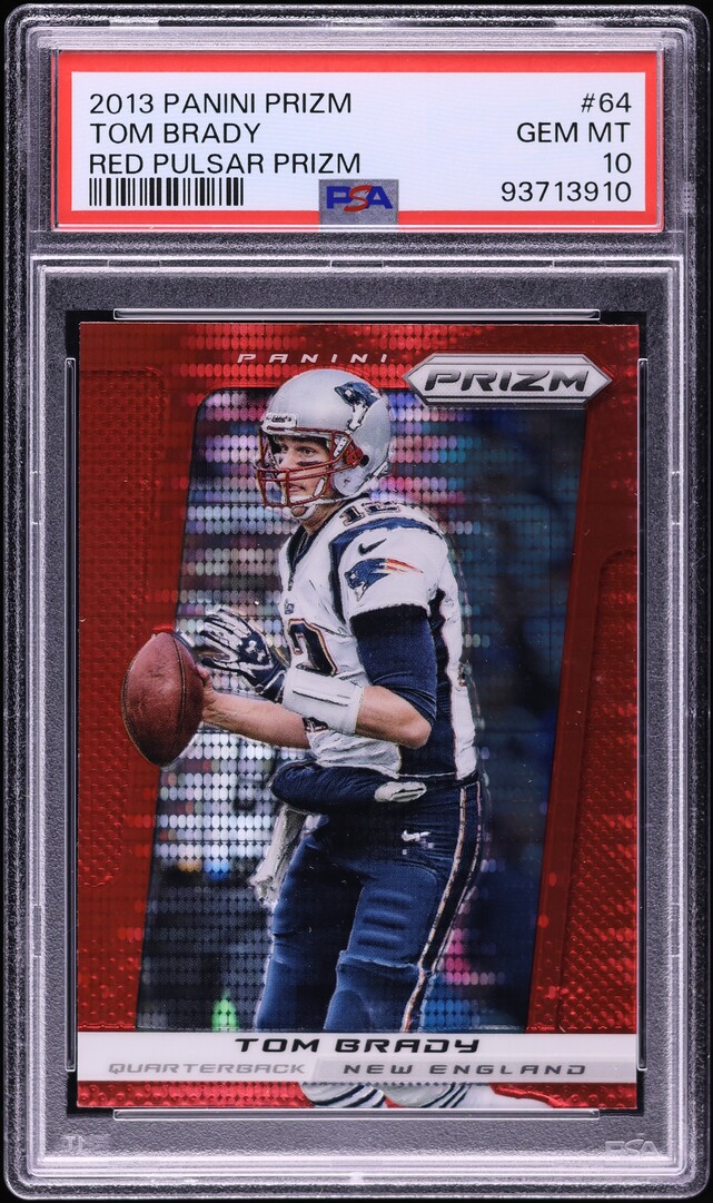 2013 Panini Prizm Red Pulsar Tom Brady #64 PSA 10 GEM MINT