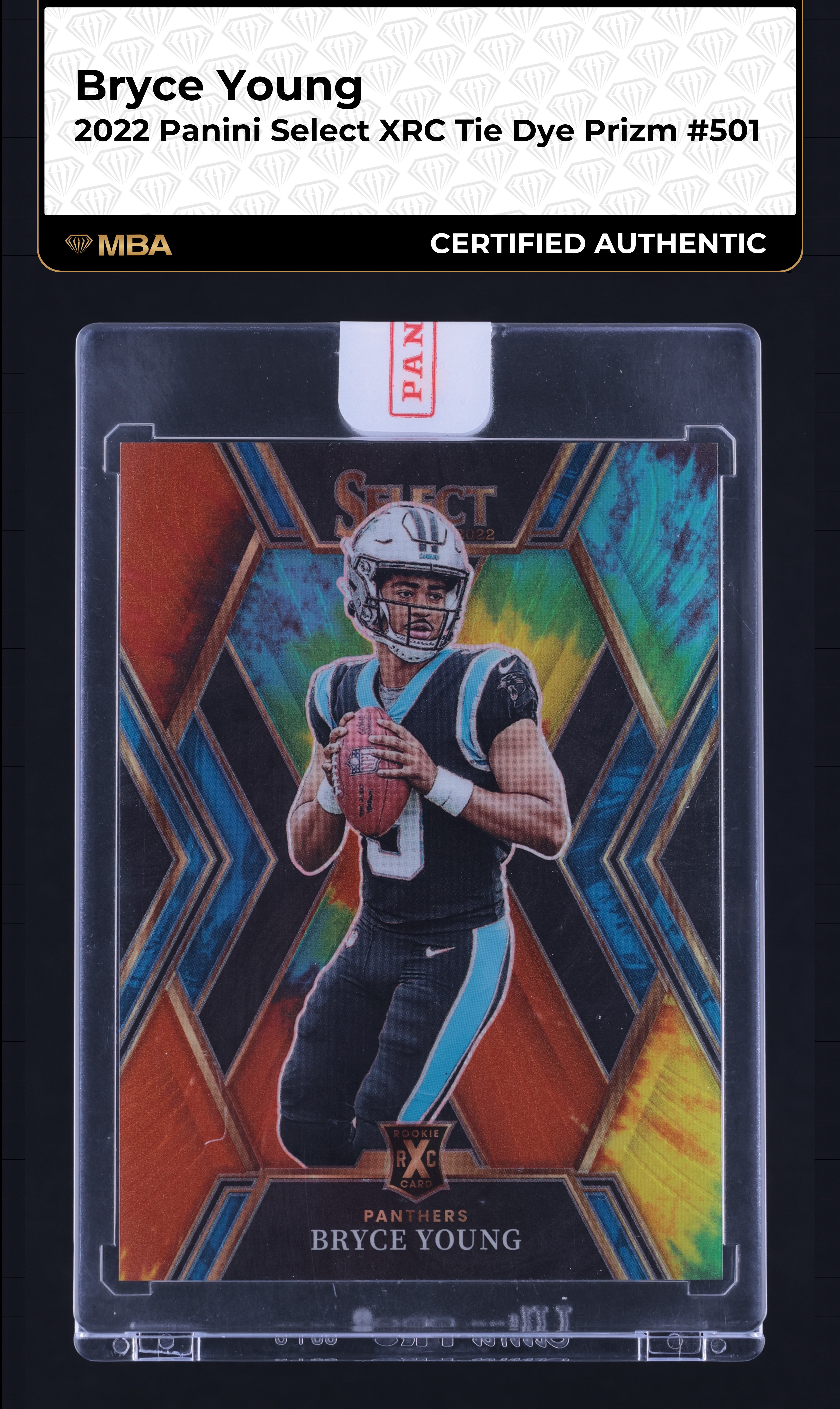 2022 Select XRC Tie-Dye Prizm Bryce Young ROOKIE /25 #501 MBA AUTH