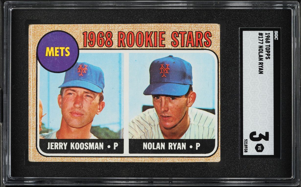 1968 Topps Nolan Ryan ROOKIE #177 SGC 3 VG