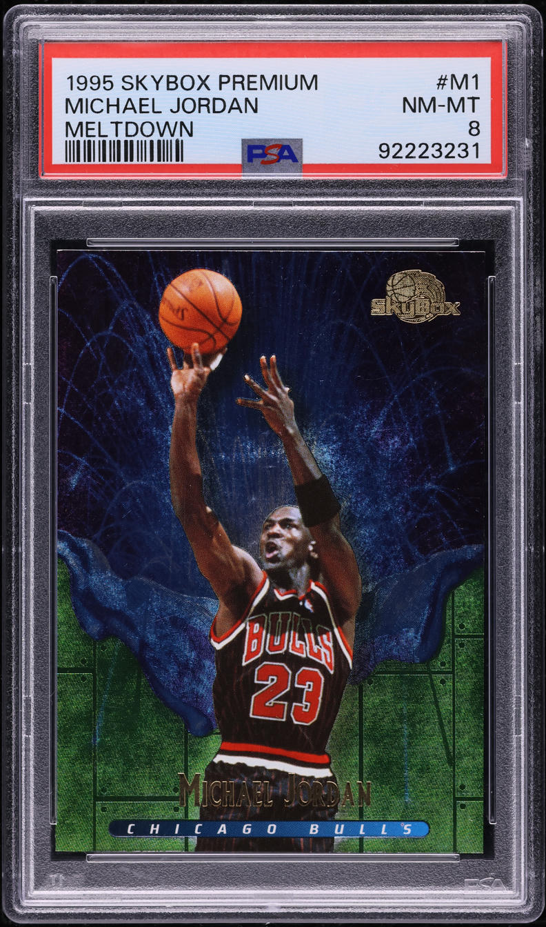 1995 Skybox Premium Meltdown Michael Jordan #M1 PSA 8 NM-MT