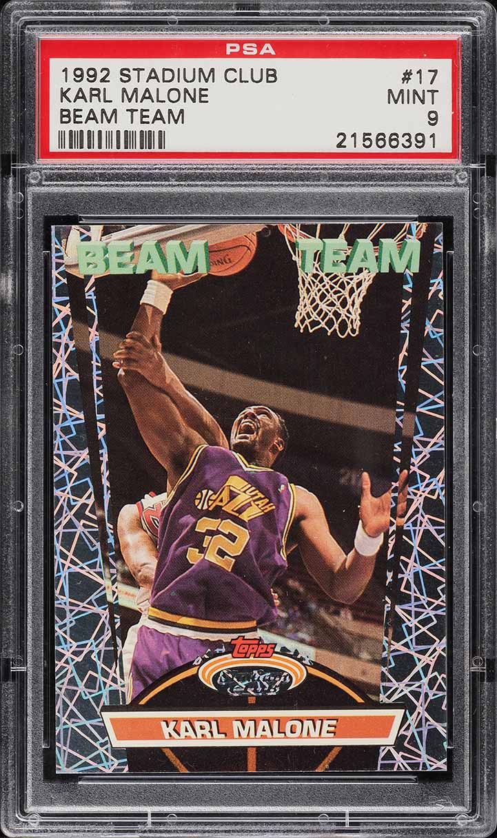 1992 Stadium Club Beam Team Karl Malone #17 PSA 9 MINT