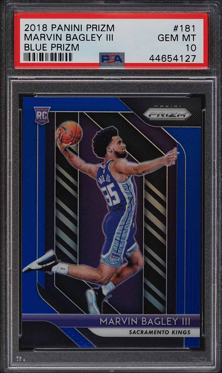 2018 Panini Prizm Blue Prizms Marvin Bagley III ROOKIE /199 #181 PSA 10 GEM MINT