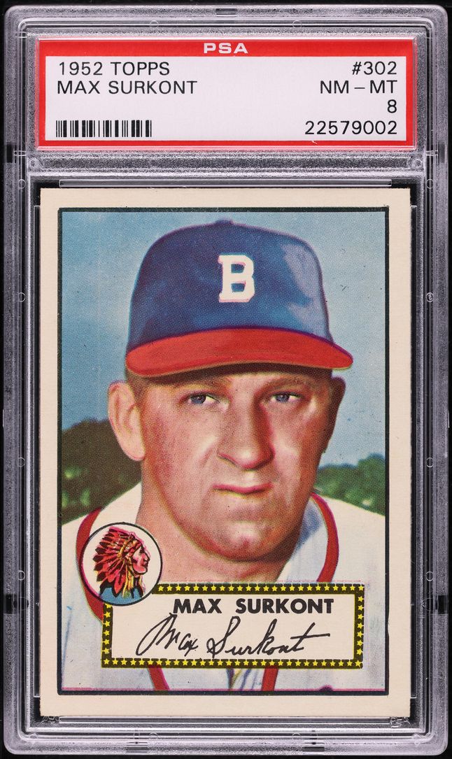 1952 Topps Max Surkont #302 PSA 8 NM-MT