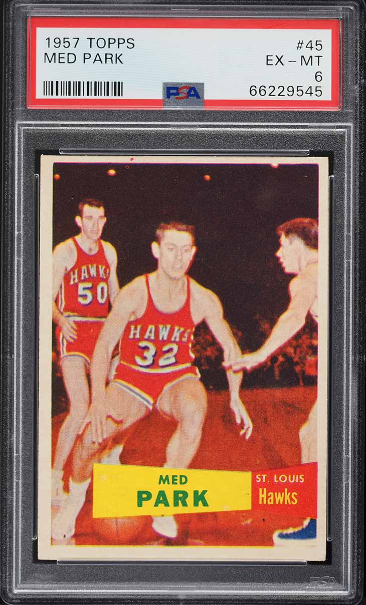 1957 Topps Basketball Med Park #45 PSA 6 EXMT