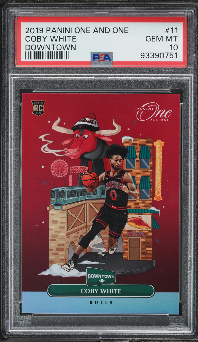 2019 Panini One And One Downtown Coby White ROOKIE #11 PSA 10 GEM MINT