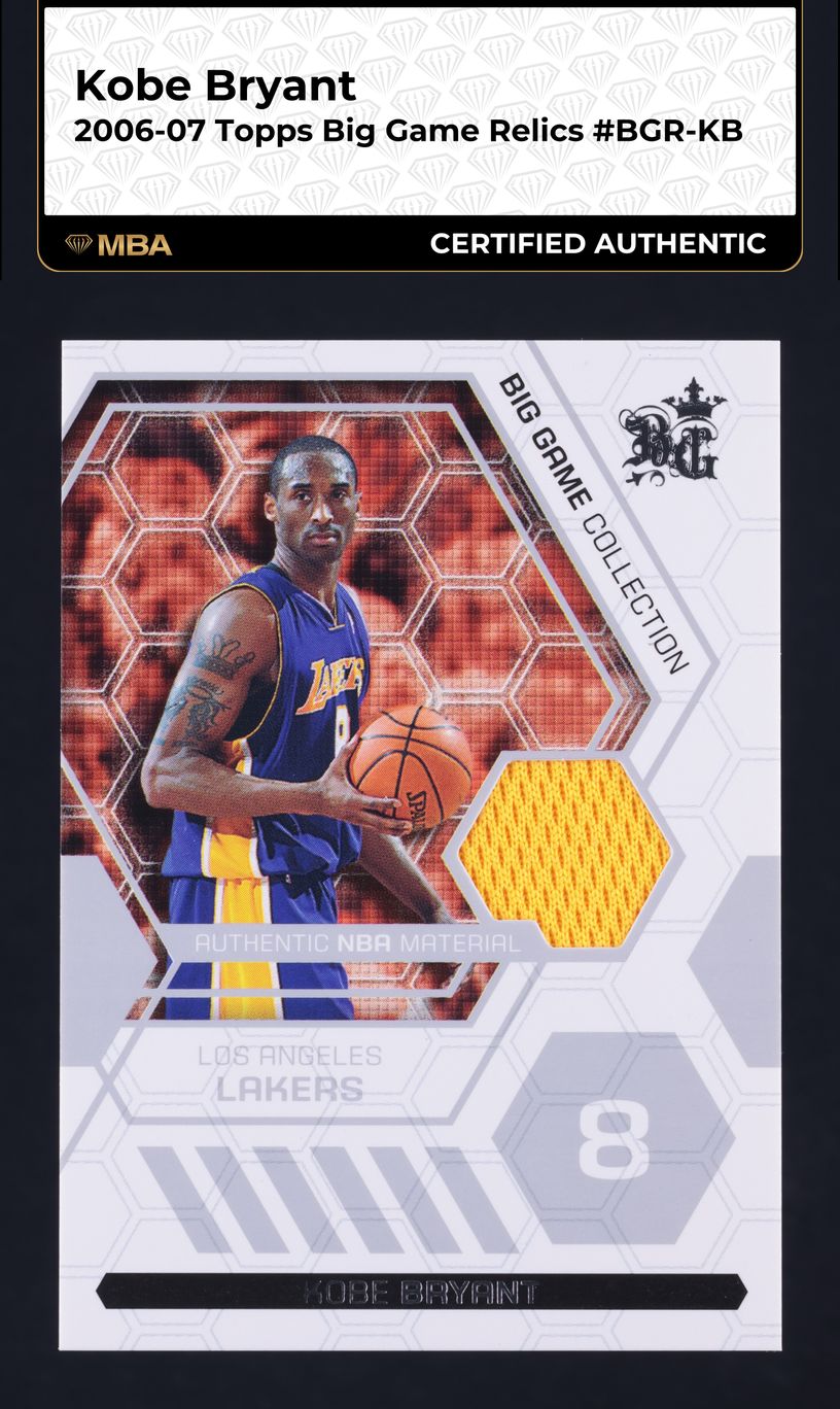 2006 Topps Big Game Relics Kobe Bryant PATCH /99 #BGR-KB MBA AUTH
