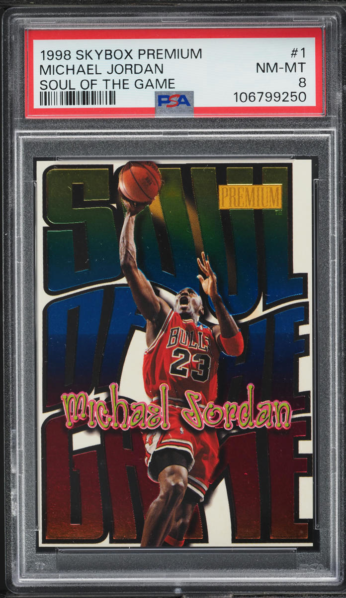 1998 Skybox Premium Soul Of The Game Michael Jordan #1 PSA 8 NM-MT