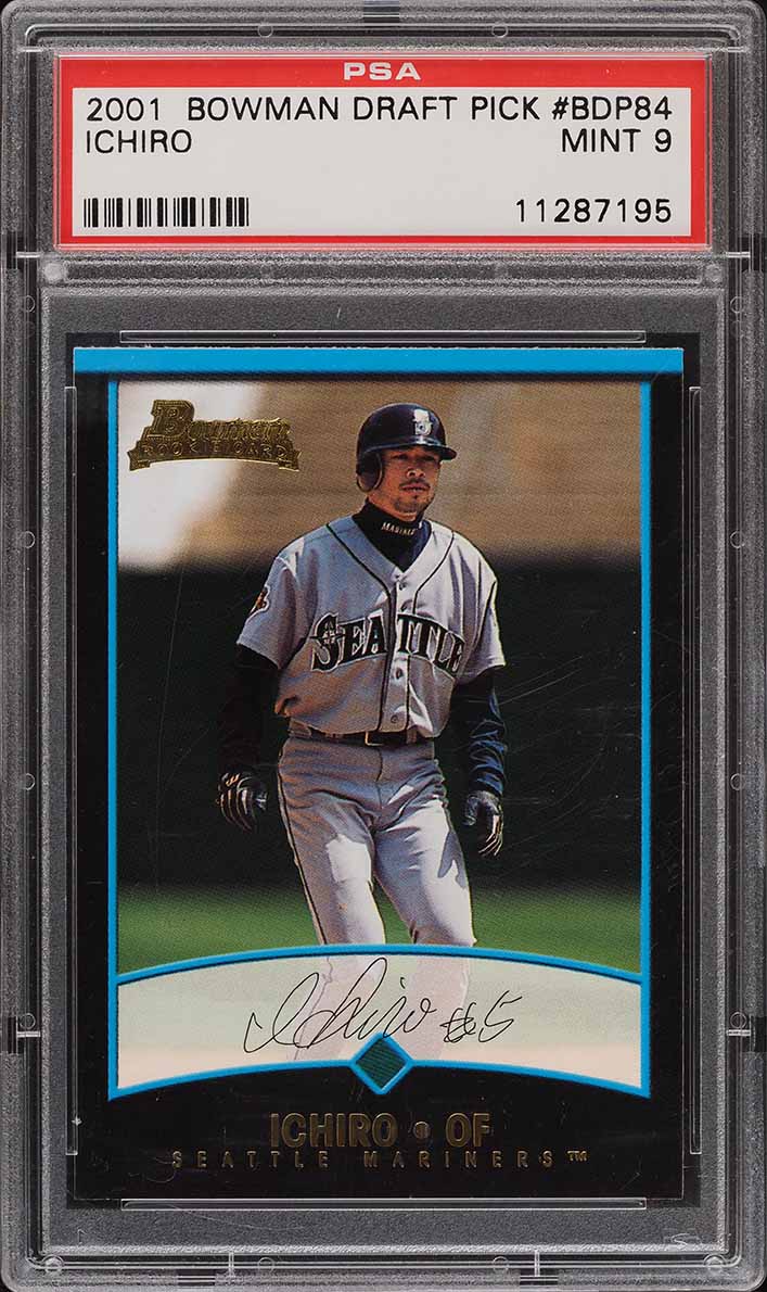 2001 Bowman Draft Picks Ichiro ROOKIE #84 PSA 9 MINT