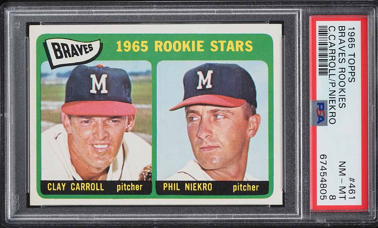 1965 Topps Phil Niekro ROOKIE #461 PSA 8 NM-MT