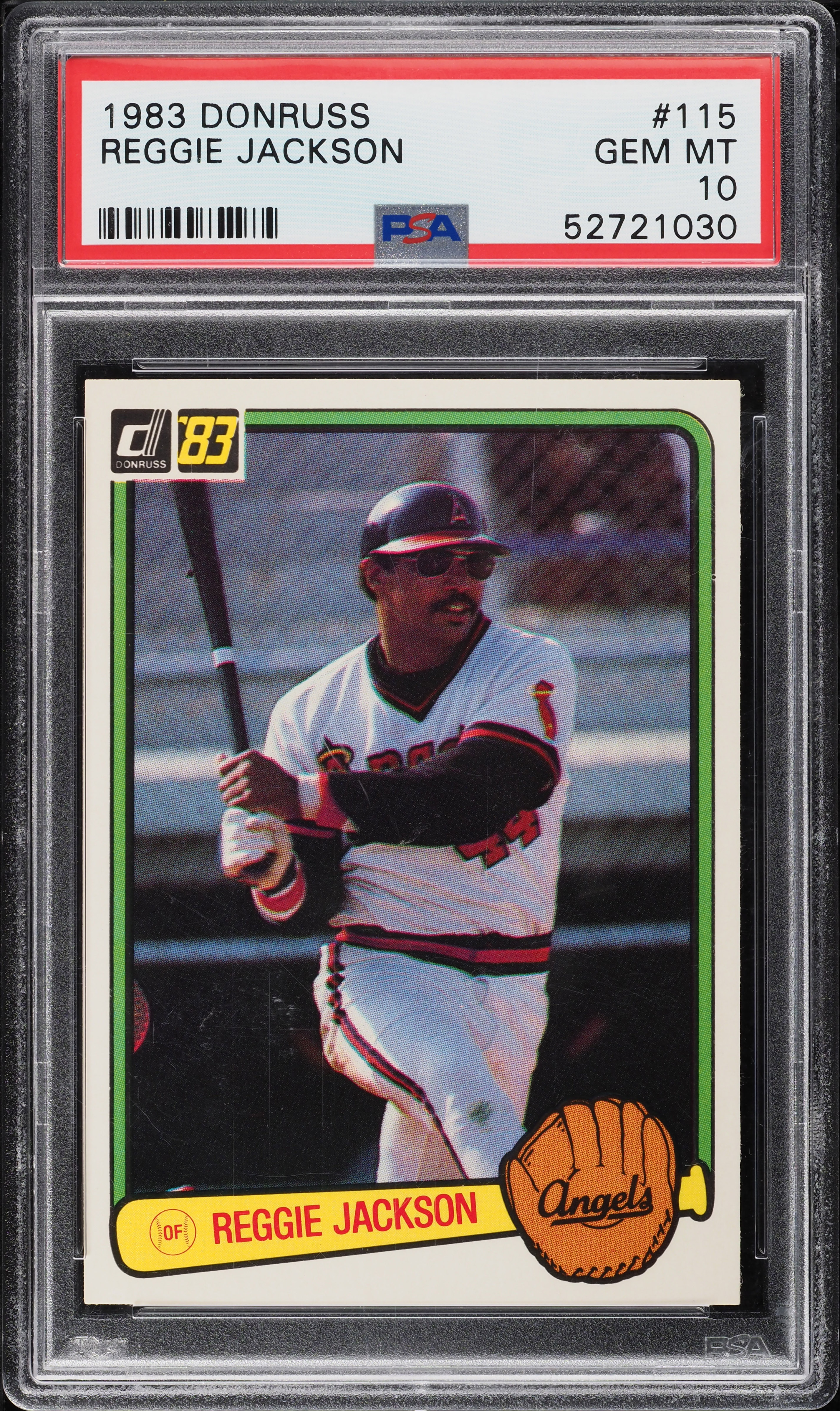 1983 Donruss Reggie Jackson #115 PSA 10 GEM MINT