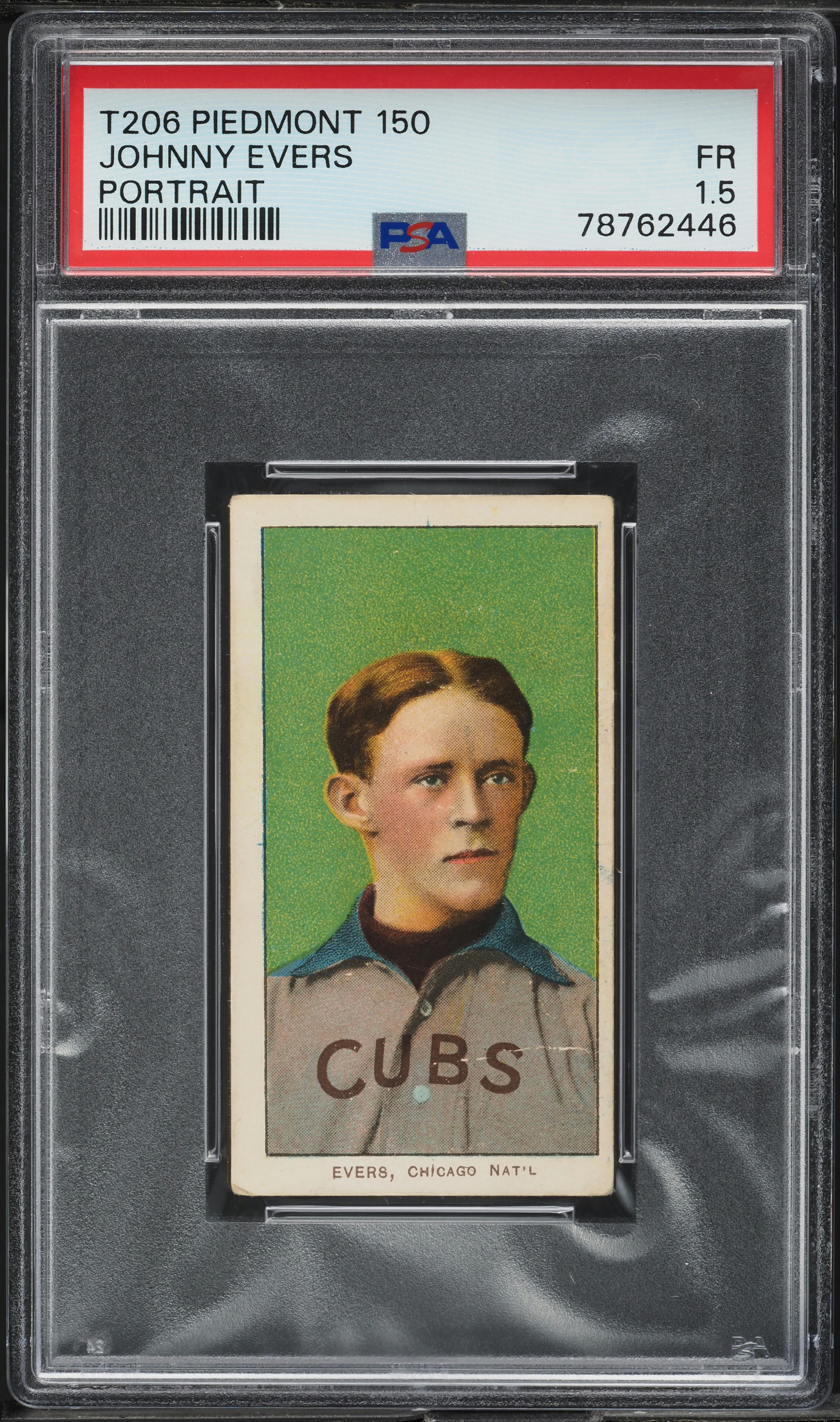 1909-11 T206 Johnny Evers PORTRAIT PSA 1.5 FR