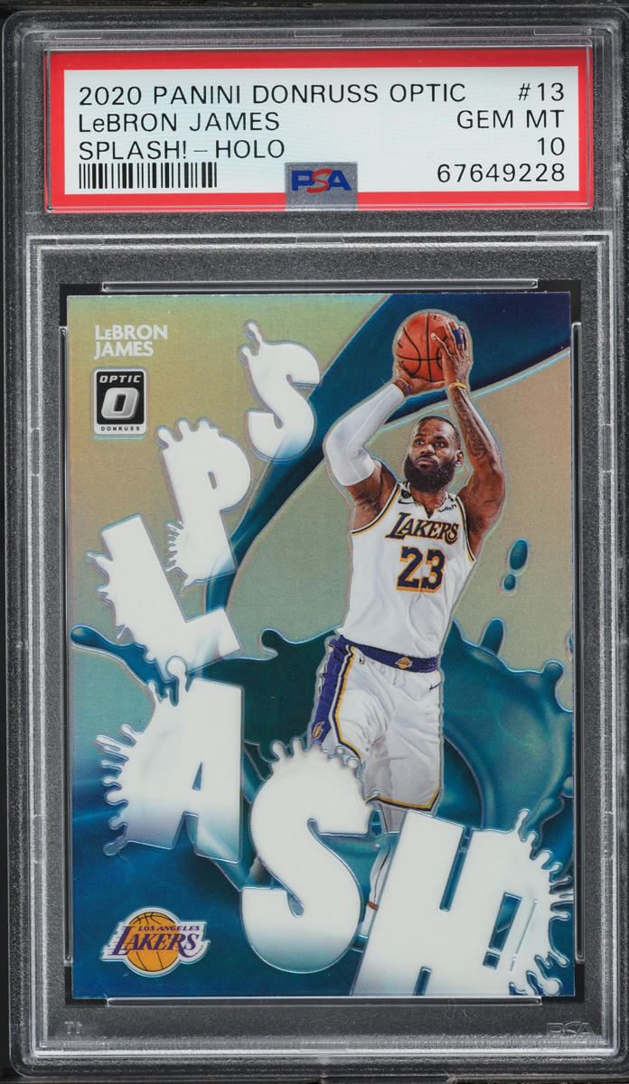2020 Donruss Optic Splash! Holo LeBron James #13 PSA 10 GEM MINT