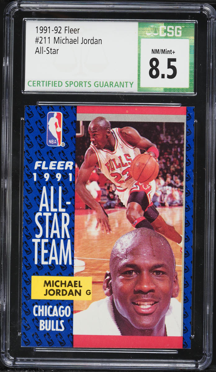 1991 Fleer All Star Michael Jordan #211 CSG 8.5 NM-MT+