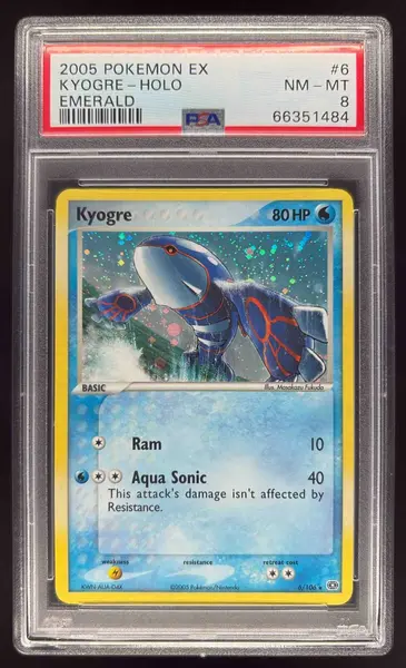 2005 Pokemon EX Emerald #6/106 Kyogre Holo PSA 8