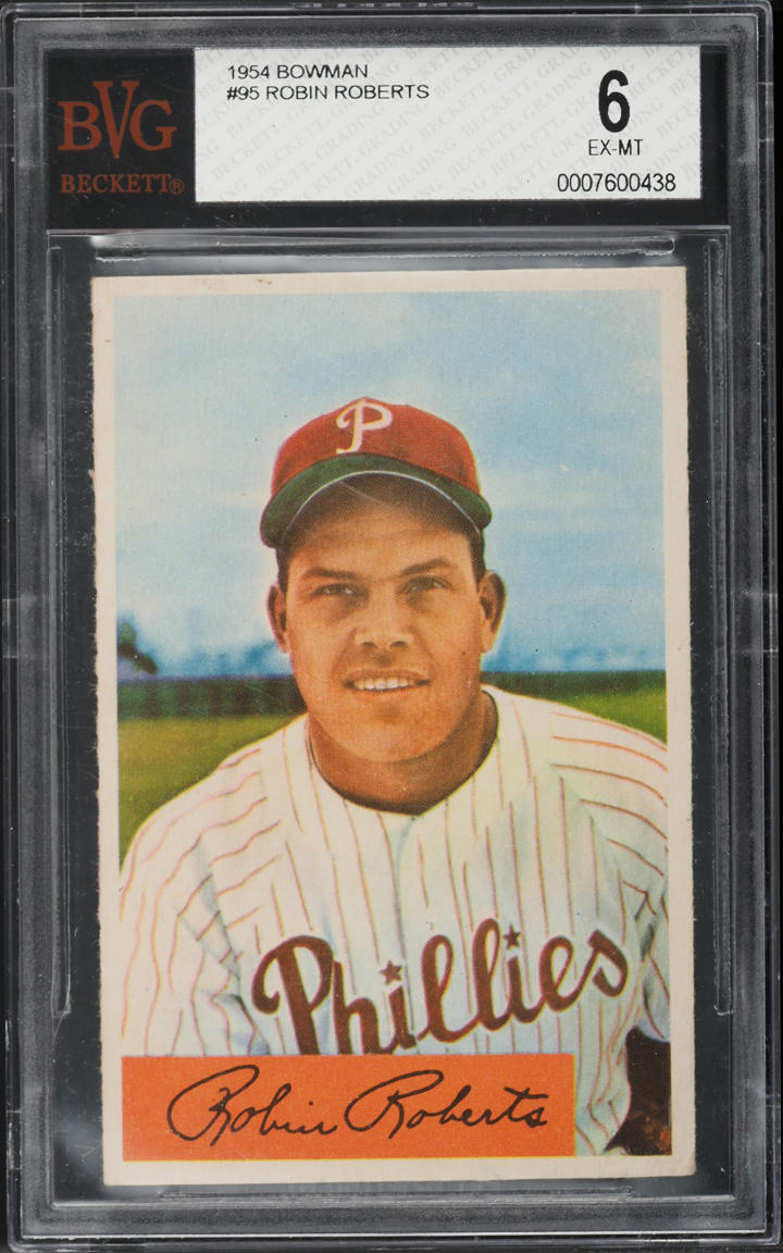 1954 Bowman Robin Roberts #95 BVG 6 EXMT