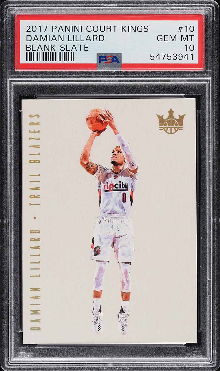 2017 Panini Court Kings Blank Slate Damian Lillard #10 PSA 10 GEM MINT