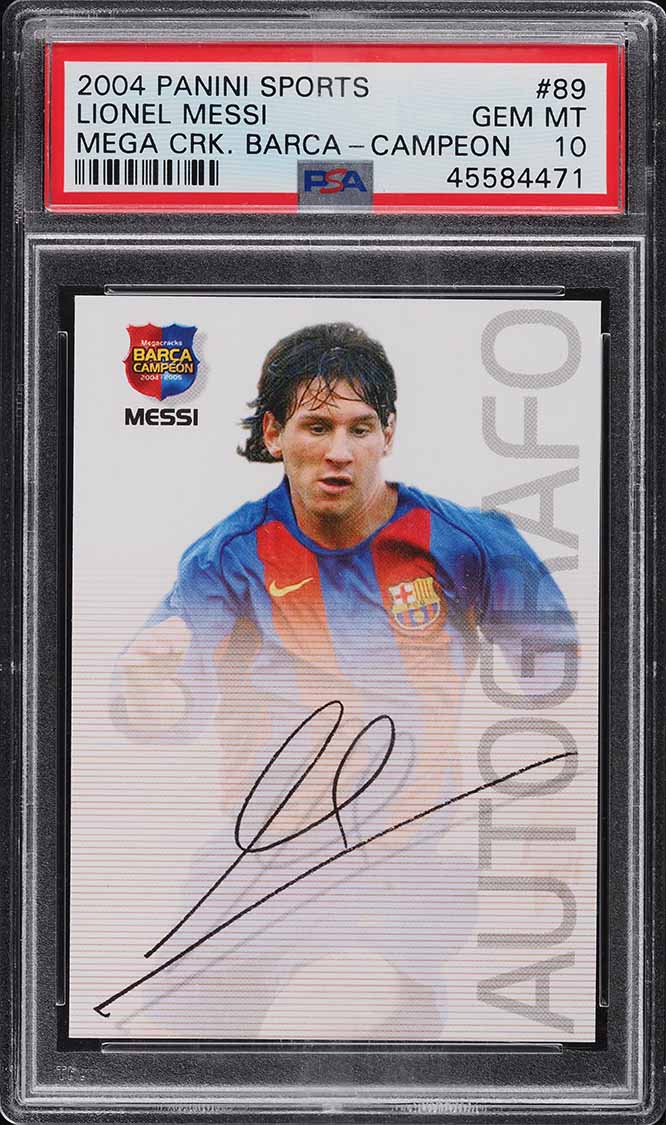 2004 Panini Sports Mega Cracks Barca Lionel Messi ROOKIE RC #89 PSA 10 GEM