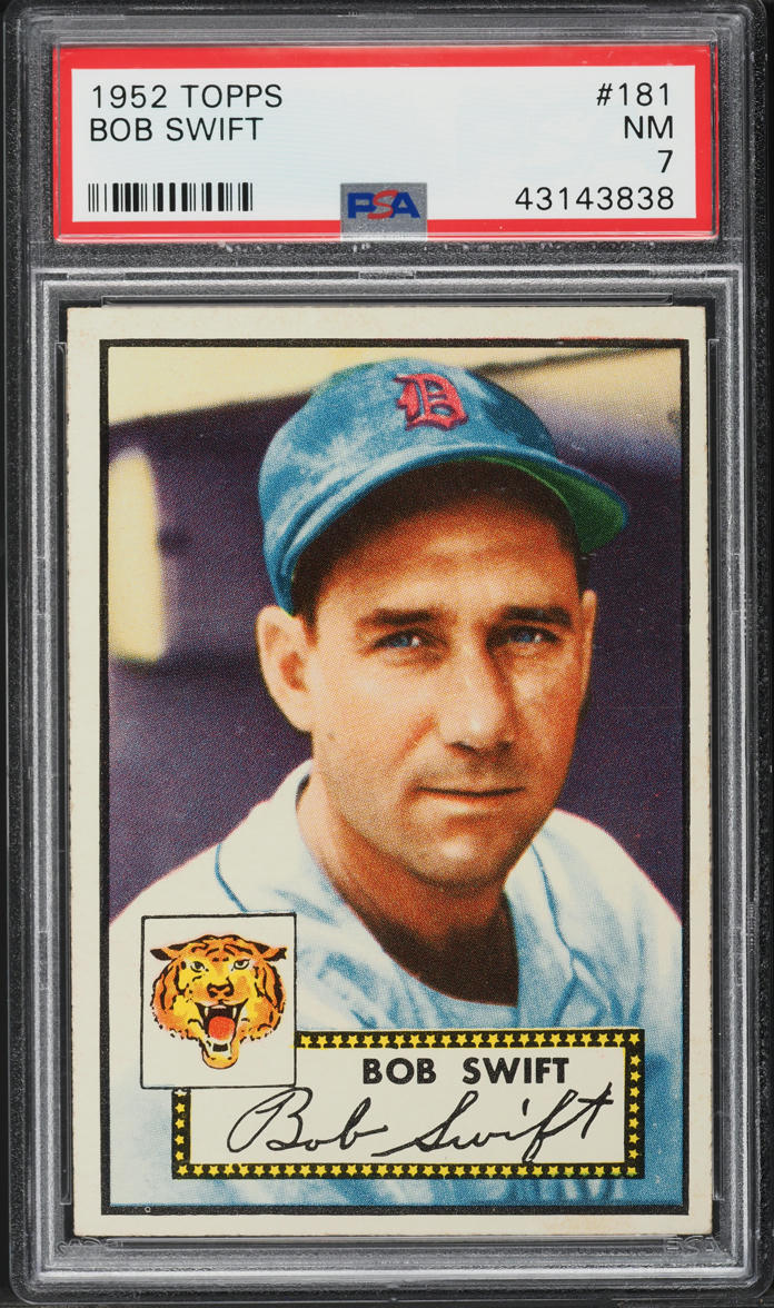 1952 Topps Bob Swift #181 PSA 7 NRMT