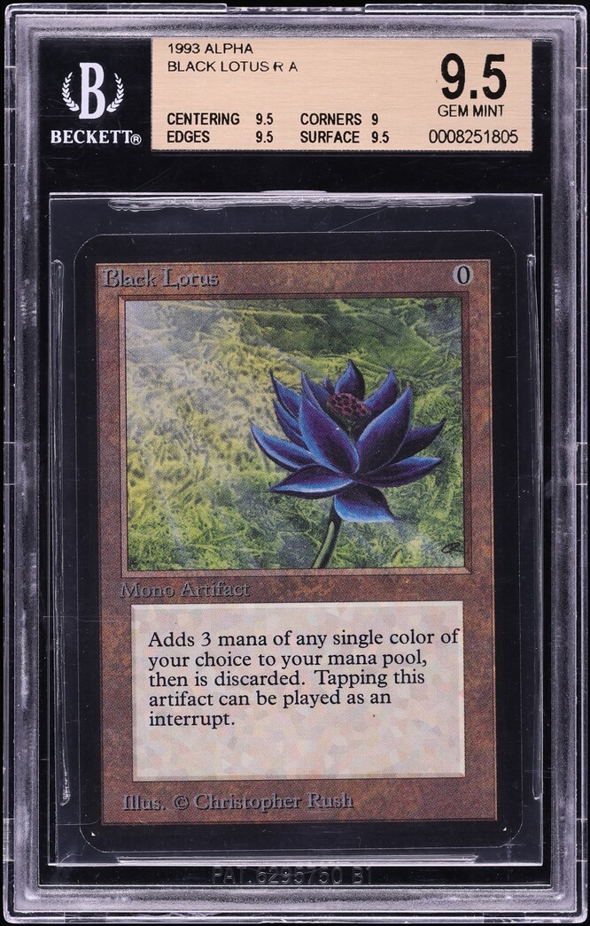 1993 Magic The Gathering MTG Alpha Black Lotus BGS 9.5 GEM MINT