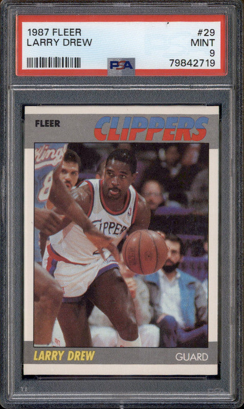 1987 Fleer #29 Larry Drew PSA 9