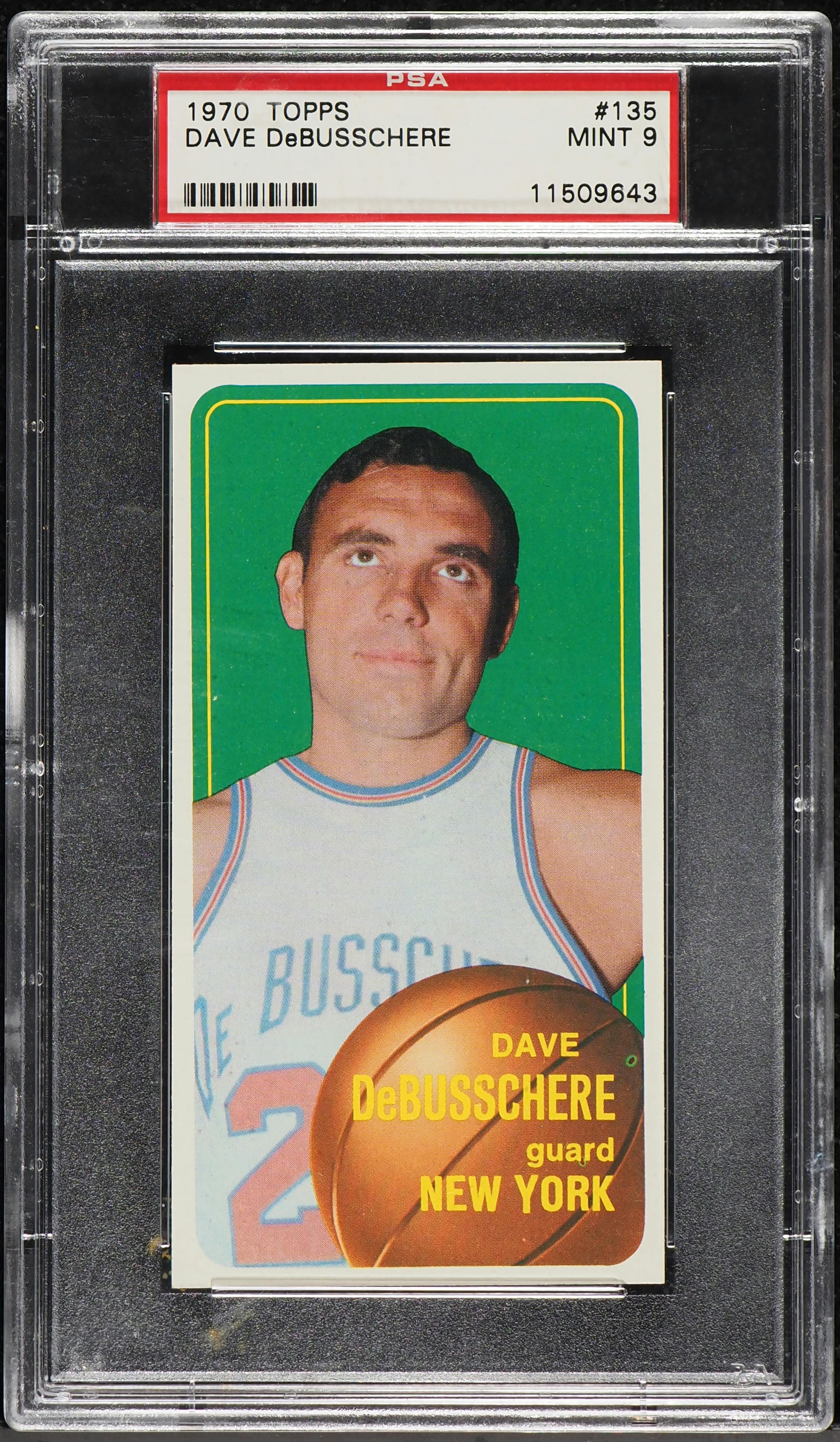 1970 Topps Basketball Dave DeBusschere #135 PSA 9 MINT