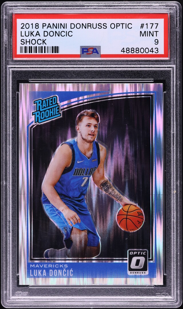 2018 Donruss Optic Shock Luka Doncic ROOKIE #177 PSA 9 MINT