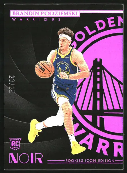 2023-24 Panini Noir Holo Red #184 Brandin Podziemski Icon Edition RC /25