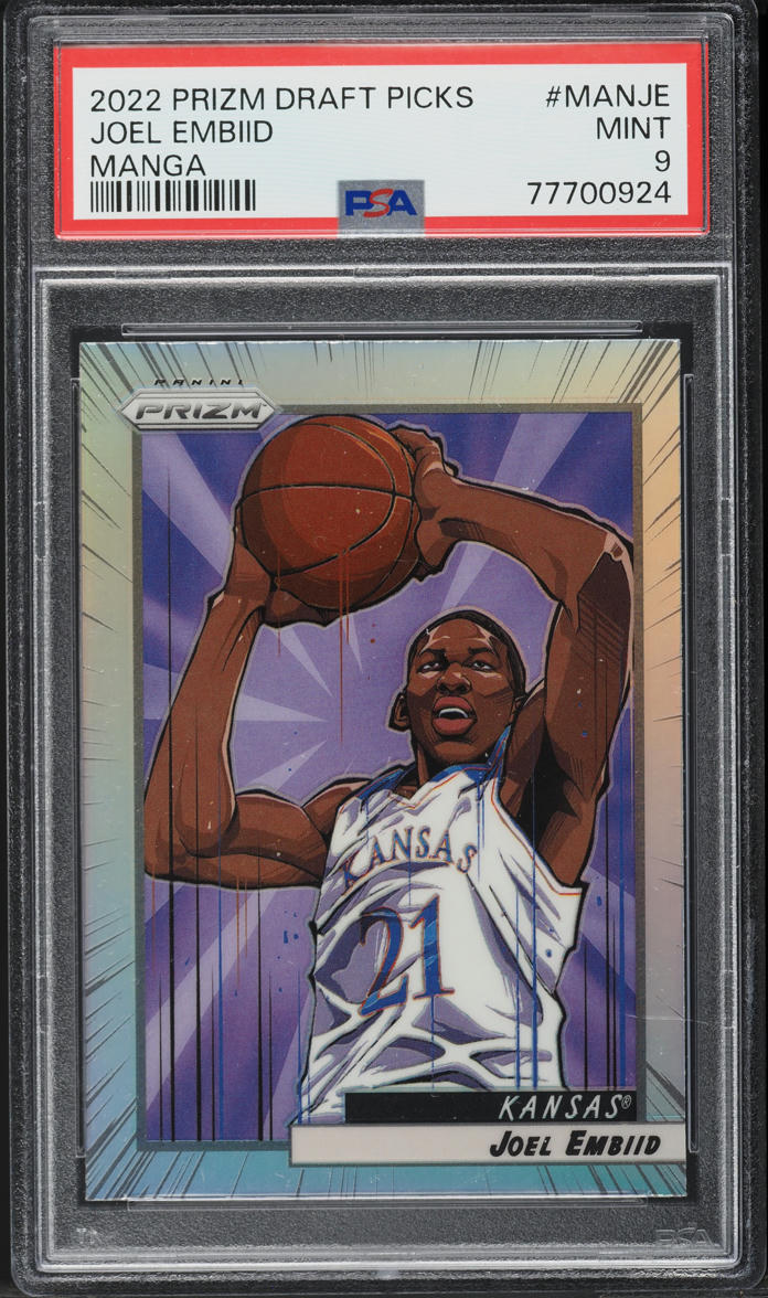 2022 Panini Prizm Draft Picks Manga Joel Embiid #MAN-JE PSA 9 MINT