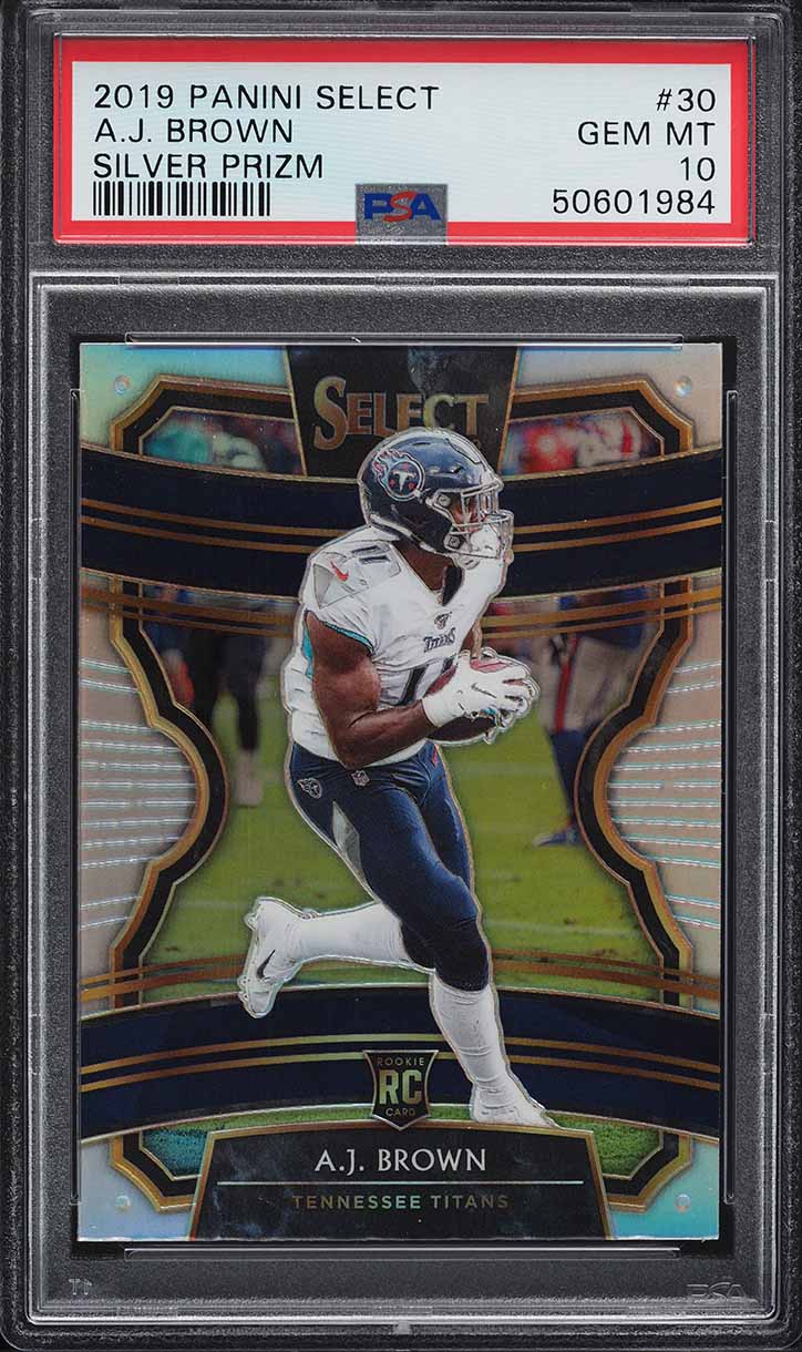 2019 Select Silver Prizm A.J. Brown ROOKIE #30 PSA 10 GEM MINT