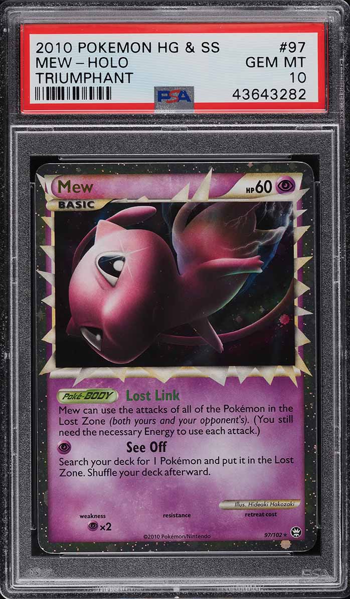 2010 Pokemon Heartgold & Soulsilver Triumphant Holo Mew #97 PSA 10 GEM MINT