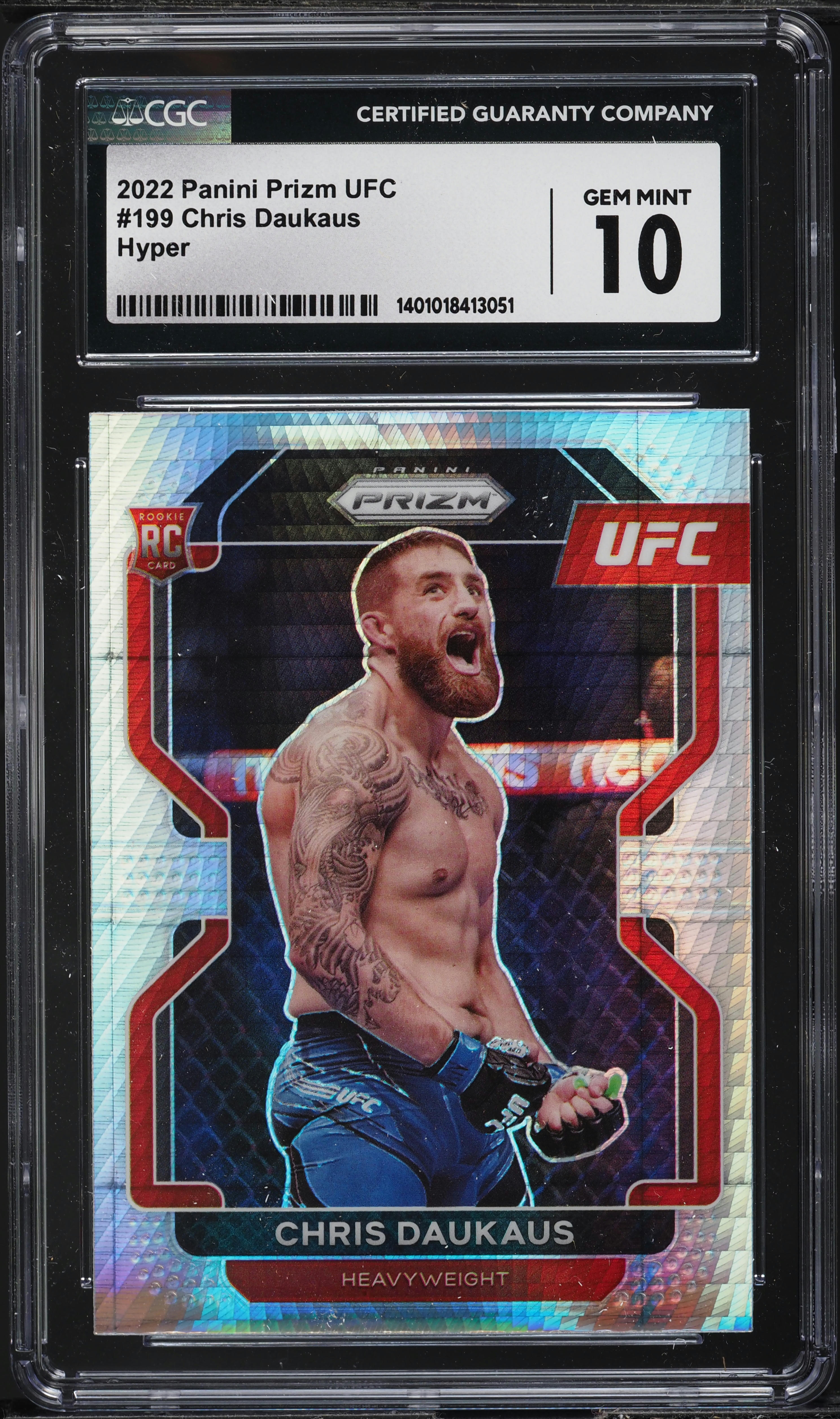 2022 Panini Prizm UFC Hyper Chris Daukaus ROOKIE #199 CGC 10 GEM MINT