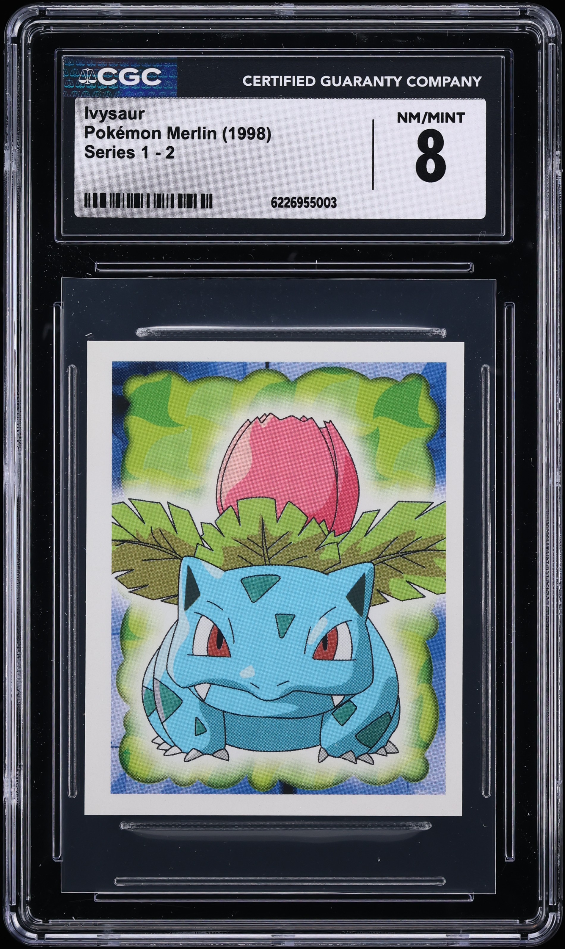 1998 Pokemon Merlin Series 1 Ivysaur #2 CGC 8 NM-MT