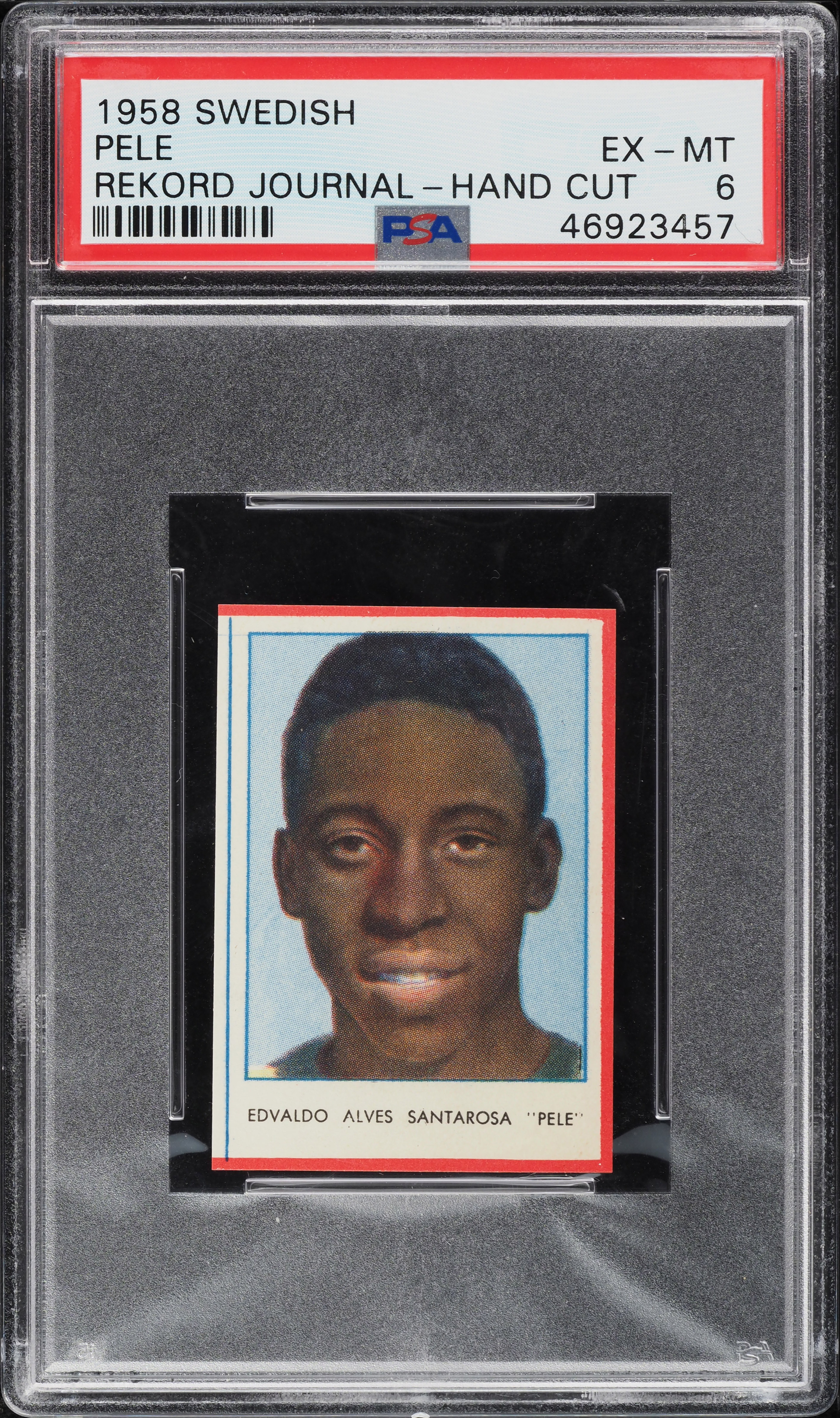 1958 Swedish Rekord Journal Pele ROOKIE PSA 6 EXMT