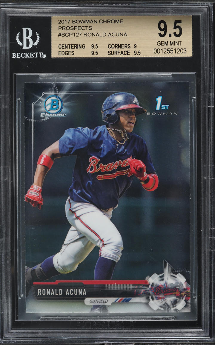 2017 Bowman Chrome Prospects Ronald Acuna Jr. #BCP127 BGS 9.5 GEM MINT